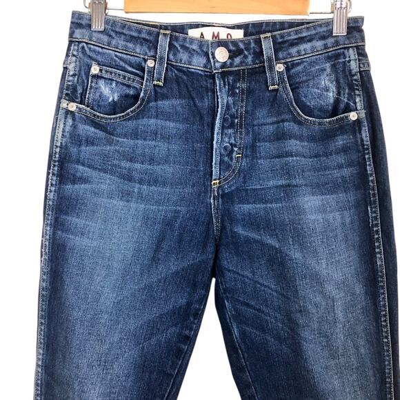 Amo Darlin' Jeans Sweetheart Dark Wash Button Fly Cuffed Size 27 - Picture 4 of 10